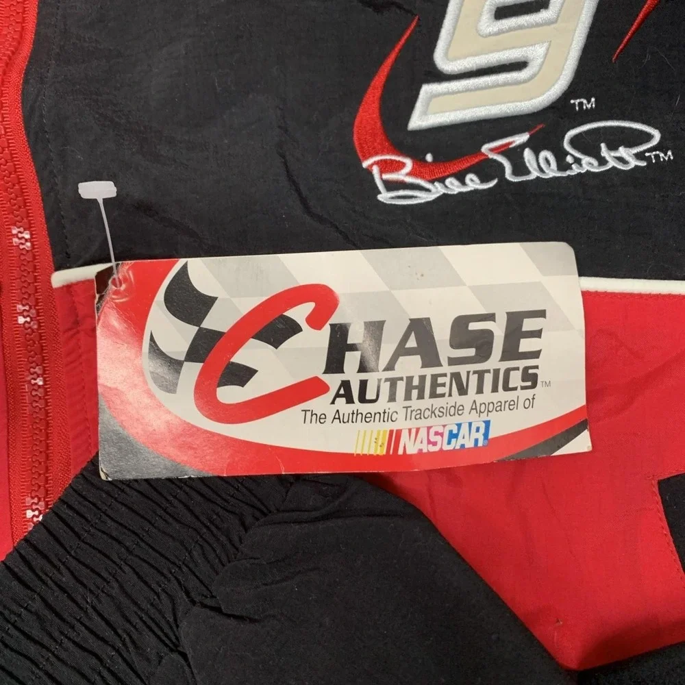 Vintage 90s Bill Elliott NASCAR Jacket Racing Chase Authentics Men's Medium NEW